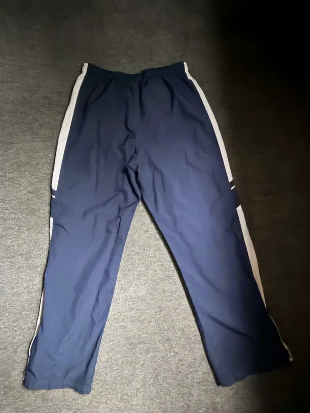 Vintage Nike Navy and White Kids Athletic Pants